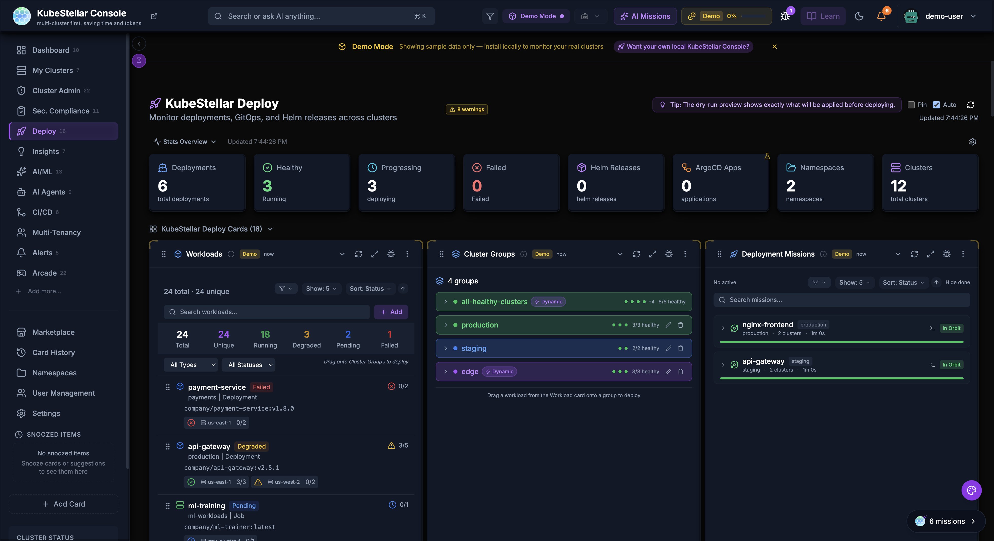 Deploy Dashboard